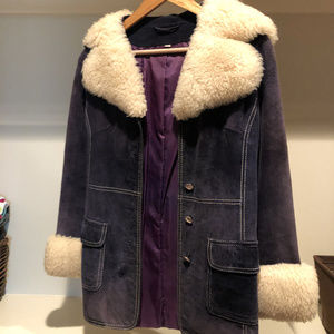 Vintage Suede and Lambs Wool Coat